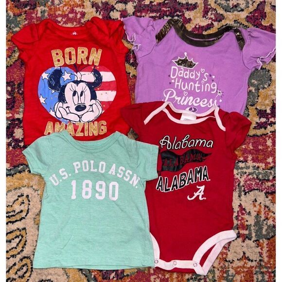 Infant Girls Onesie & Top Bundle (SET OF 4) - Picture 1 of 5